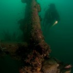 Diver on the wreck of "Pistoff"
