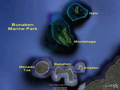 Bunaken Marine Park Map